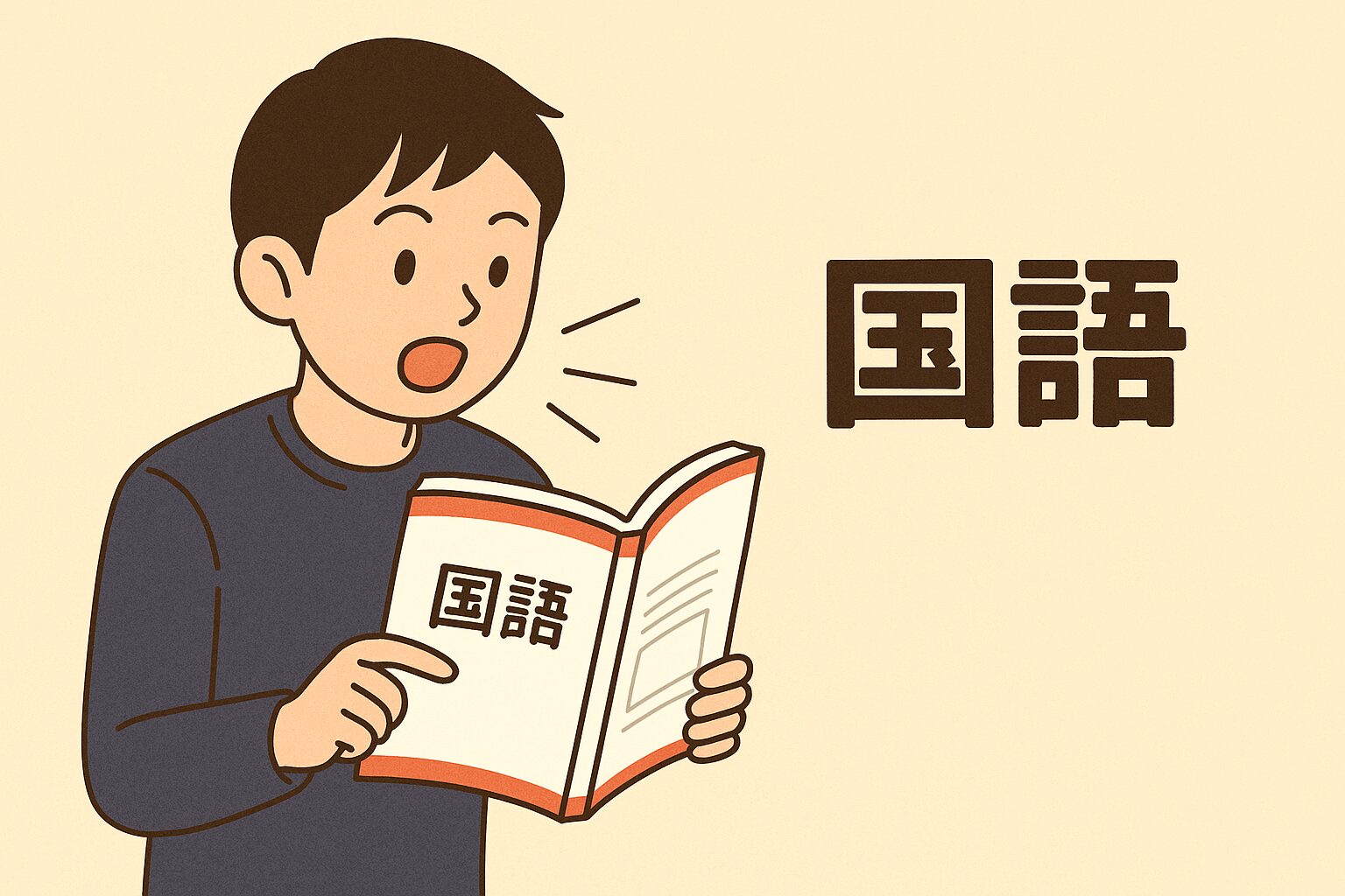 音読をする男の子